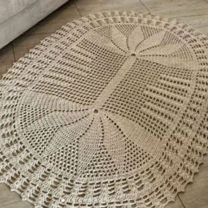 Tapete crochê oval
