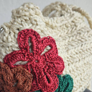 BOLSA DE CROCHÊ FLORES