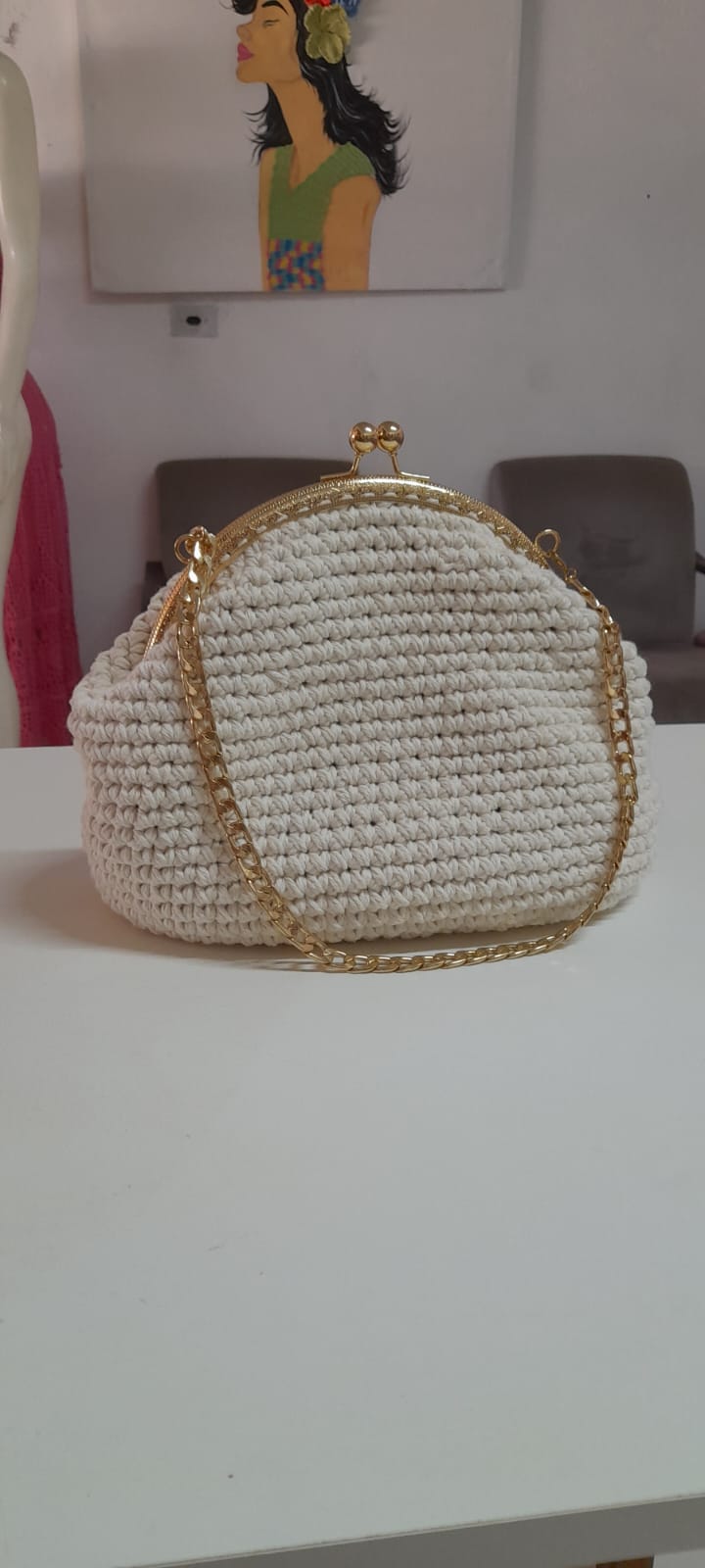 Bolsa Clutch de Crochê com Fecho da Vovó - Image 2