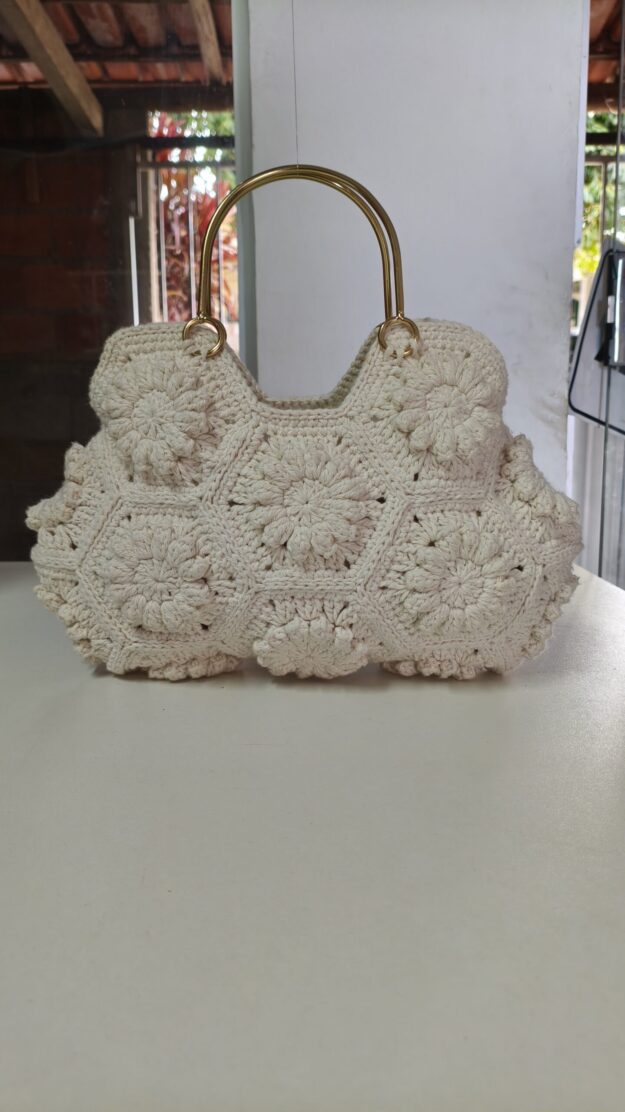 Bolsa floral hexágono