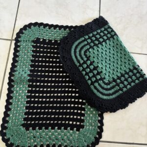 Tapete de Crochê Artesanal Multiuso (Banheiro, Sala, Porta) – Cores Personalizáveis